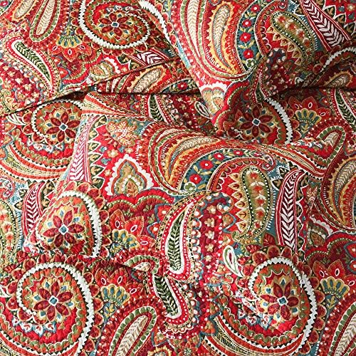 Enasal Pamučni prekrivač prekrivači, prekriveni posteljina posteljina postavlja udobnost, cvjetni paisley