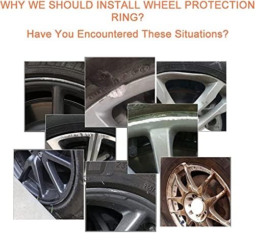 Komači za zaštitu od 4,16-20INCH Wheels Protector Wheel Wheels Opremnik Univerzalno, legura zaštita kotača, guma za gume Ground Girov prsten za sve točak 22.11.24 (boja: crna, Veličina: 16