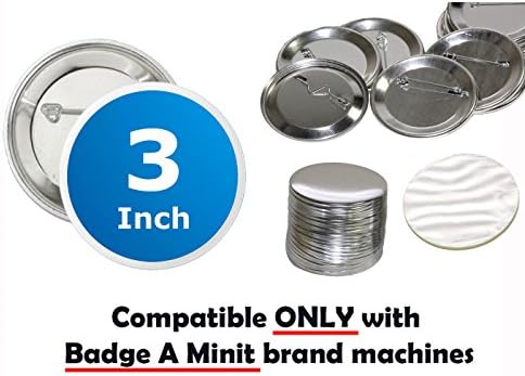 3 Inčni prečnik okruglog dugmeta-samo za značku a Minit mašine 100 paket generički kompatibilan