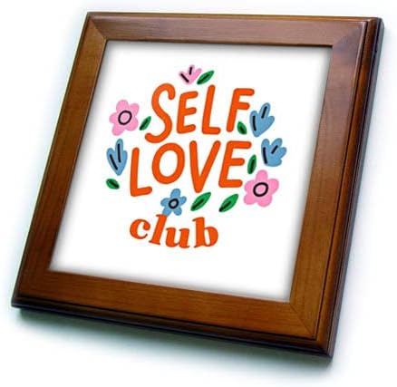 3drose Rosette - stav-Self Love Club Retro-Framed Tiles