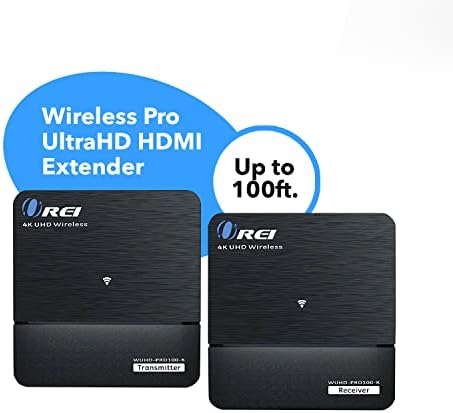 Orei Wireless Pro Ultrahd HDMI Extender predajnik i dongle - do 4k @ 30Hz - do 100 stopa - savršeno za streaming sa laptopa, računara, kablova, netflixa, YouTube, PS4 do HDTV / projektor
