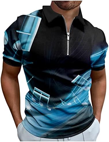 RTRDE muške golf košulje Radna odjeća Kreativna pruga 3D štampanje kratkih rukava s kratkim rukavima