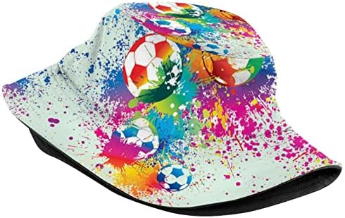 Soccer Sport Bucket HATS Fudbal Ljetni sunčanje Pakirajte patriotsko ribarsko šešir za plažu za odmor za vanjsku hranu