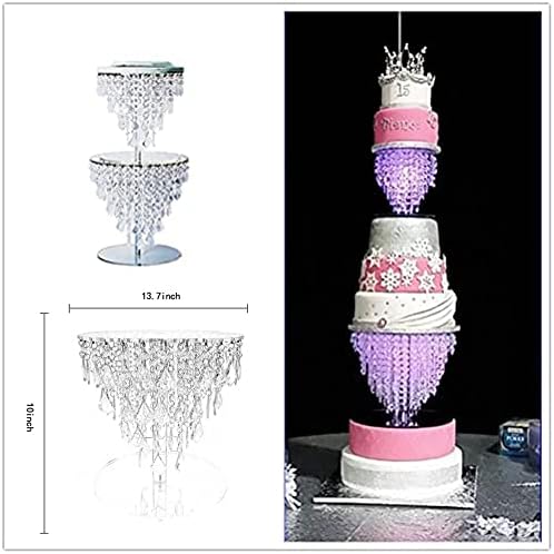 Kristalni akrilni torta za kolač postavljen za stol za vjenčanje središta toranjskog skupa torte stoji wepdiy