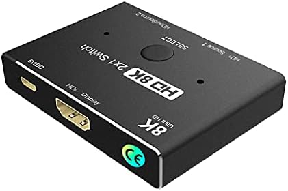 Jahh HDMI Splitter Switter HDMI 2.1 kompatibilan 2 u 1 Out Ultra Speed ​​48Gbps Adapter prekidača sa prekidačem za HDTV projektor