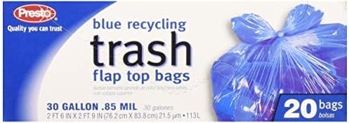 Presto GKL042927-1 30 galona plave recikliranje vrećica za smeće sa gornjim 20 brojeva