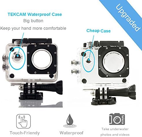 TEKCAM Action Camera Vodootporna futrola Podvodna zaštitna kućišta Kompatibilna s Akaso EK7000 /
