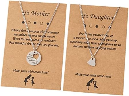 ShiQiao Spl Majčin dan pokloni od kćeri pokloni od mame rođendanski Božićni pokloni za žene kćer mama podudaranje srce privjesak ogrlice za 2