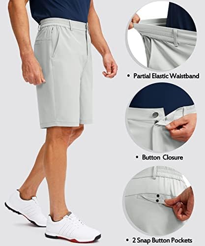 G postepene muške golf kratke hlače sa 5 džepova 9 Lagana težina Stretch Brze suhi casual haljina Radne kratke hlače za muškarce