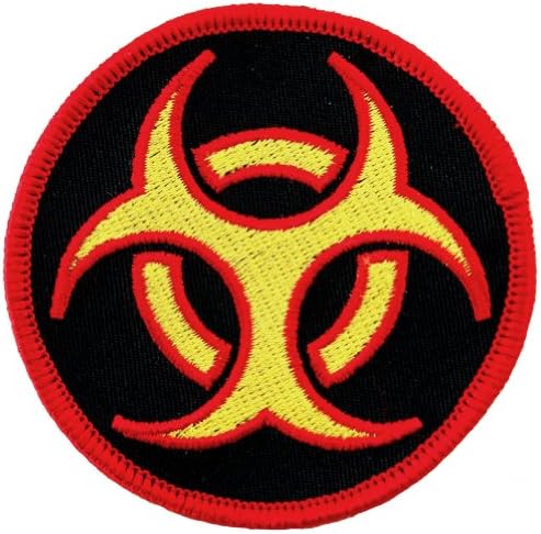 Simbol Biohazard vezeni zakrpa Iron-on Opasnost Simbol zombi zeleni logo
