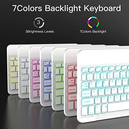Pimofee futrola za tastaturu sa pozadinskim osvetljenjem za iPad 10th 10.9 2022 case，pametna odvojiva bežična tastatura sa tankim držačem olovke sa poklopcem Type - C model plave boje