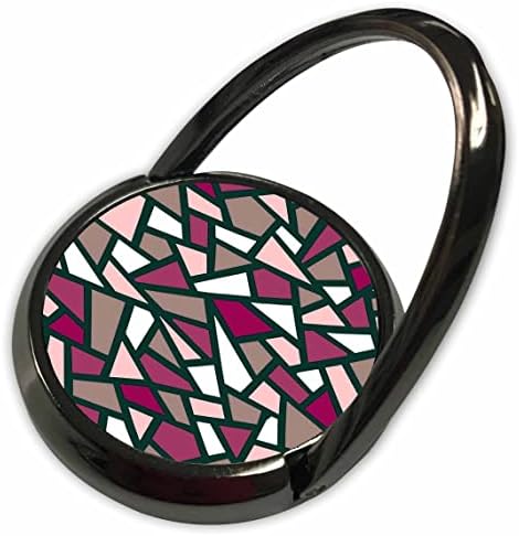 3Droza Crna geometrijska apstraktna uzorka ružičasta Pink bijela - Prstenovi telefona
