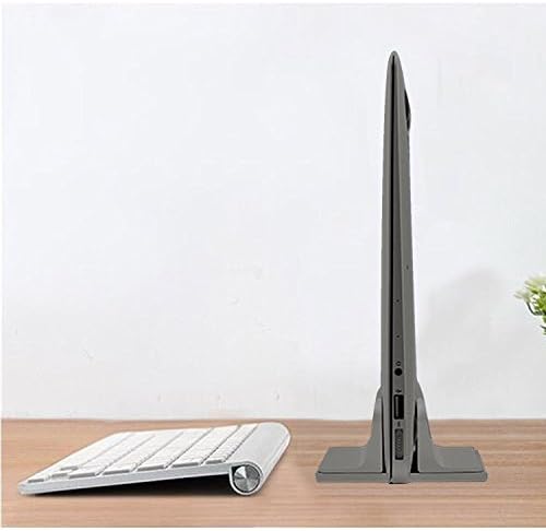 Vertikalni laptop stalak za stolom [podesiv] čvrst aluminijski pristanište uklapa se sa svim laptopsima ušteda prostora, moderan kompaktni držač, kompatibilan s Macbook Pro / Air, površine, HP, DELL