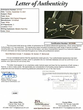 Trey Anastasio, Mike Gordon, stranica McConnell Band potpisan autogram full finder fender stratocaster