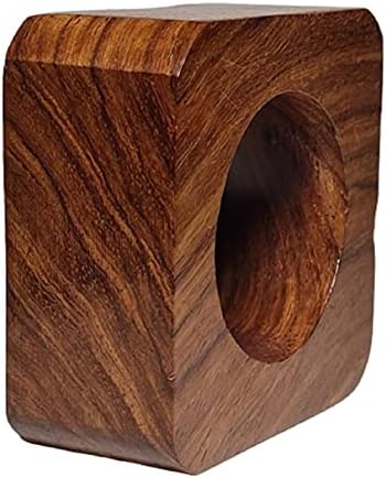 Nexxa-paket od 4 kom ručno izrađeni drveni elegantni trpezarijski stol za trpeznjak prstenovi za salvete