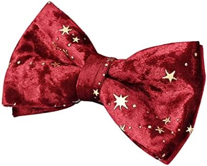 UEIDOSB Personalizirani ovratnik za pse Božićni crveni baršunasti kravata za kućne ljubimce i povodac sa zlatnim zvjezdicama festivalskog psa Božićni pokloni