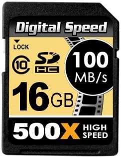 Digital Speed 16GB 500X Professional High Speed 100MB/s klasa memorijske kartice bez grešaka 10