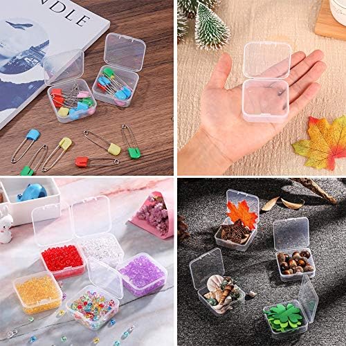 12kom prozirnih plastičnih perli kontejneri za skladištenje kutija sa preklopnim poklopcima za predmete pilule Jewerlry nalazi Tiny Bead