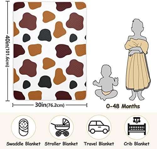 Swaddle pokrivač sažetak Cow Pamuk pokrivač za dojenčad, primanje pokrivača, lagana mekana prekrivačica