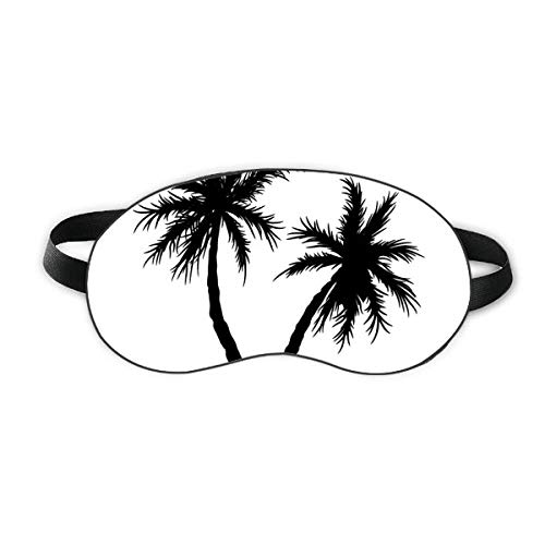 Plaža kokosova stabla crna obrisa za spavanje štitnika za oči meka noć za sjedište hlače