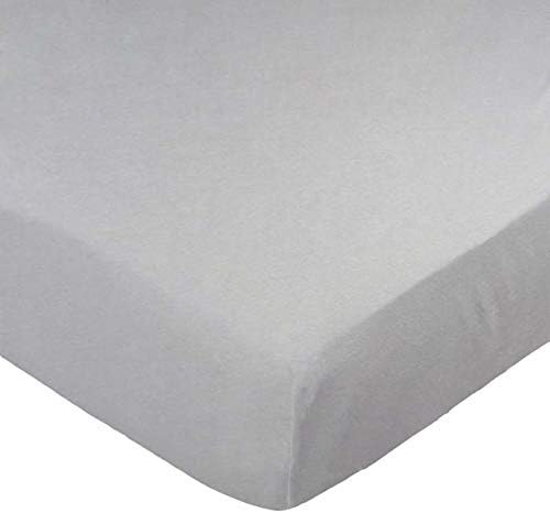 SheetWorld pamuk dres Extra duboko opremljen prijenosni Mini krevetić 24 x 38 x 5.5, Srebrna siva , proizveden