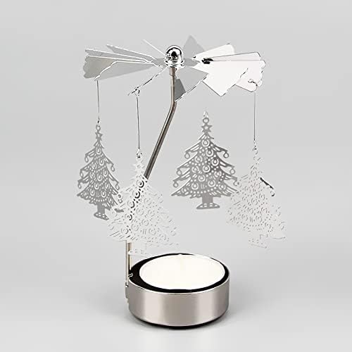 Rotirajući držač za čaj, 1kom predenje svijećnjaka Božić metalni svijećnjaci Snowflake sob