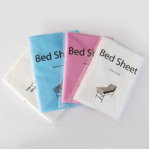 ZFAZF Bijela 100 kom posteljina za jednokratnu upotrebu pokrivač za krevet Spa pokrivač za krevet, laminirana tkanina sa okruglom rupom za lice ulje-Vodootporan za Spa Tattoo masažni sto hoteli individualni paket
