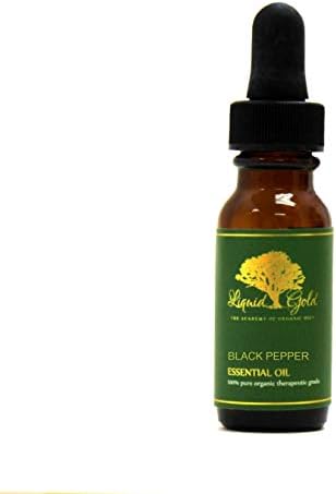 0,6 oz sa staklenim kapljicama Premium crni biber esencijalno ulje tekuće zlato čista organska
