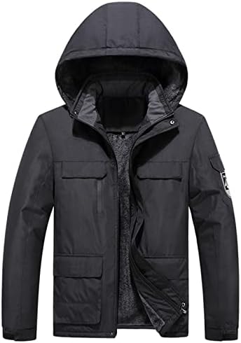 ADSSDQ Fall kaput za muškarce, dugačka kućna odjeća s dugim kućom dugih rukava Muškarci Zima puni zip blok krzno obložene kapute10