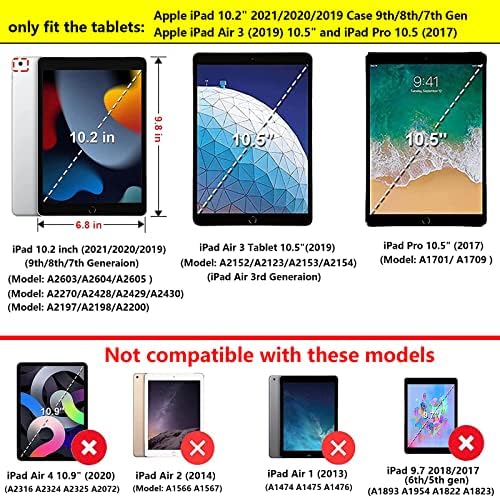 Uutoveri za Apple iPad 10.2 Slučaj 9. / 8. / 7. generacija i iPad Air 3 tablet 10.5 3. generacija