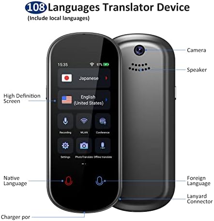 Uređaj za prevođenje jezika podržava pomoć pri prevođenju audio zapisa, 107 jezika dvosmjerni prijevod za