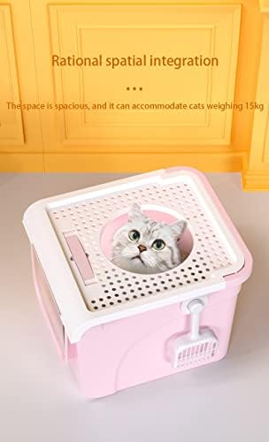 Tddgg kutija za smeće za mačke preklopna vrata toalet za mačke sa dvostrukim vratima samočišćenje potpuno zatvoreni