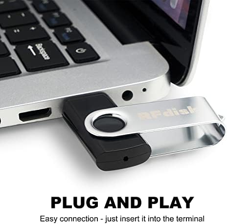 RFDISK Flash Drive 32GB Thumb Drive 10 Pack USB Flash Drive 32G okretni pogon USB pogon Bušenje Memory Stick Swivel Pen Pogon Thumb Pokreće Prijenosni pogon za prenosiv pogon ZIP pogoni za pohranu podataka