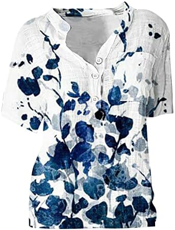 Osnovne košulje za žene, Ženska Moda štampana majica sa prslukom bez rukava bluza okruglog vrata tregeri Tops