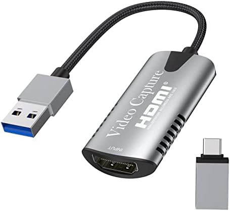 Anksiozan 4K HDMI kartica za snimanje video zapisa, USB 3.0 Kartica za snimanje igre, za igru, podučavanje, emitovanje uživo, video konferenciju, video snimač za streaming, kompatibilan sa Windows Linux Mac OS sistemom itd