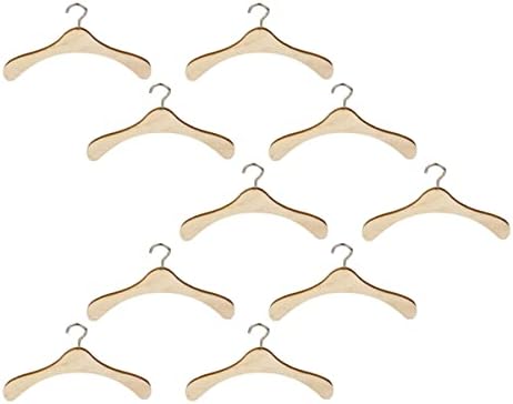 Cabilock 20pcs Držač minijaturni kućni dodaci CLO Organizacijski odjeća Mini dodatni dno Drvene lutke kaput i kao što je prikazano odijelo odijelo za odjeću za stalak za stalak za regare