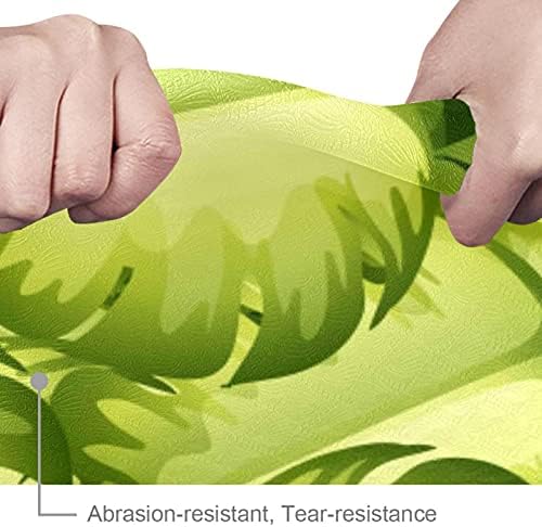 Siebzeh Green Leaves Premium Thick Yoga Mat Eco Friendly Rubber Health & amp; fitnes Non Slip Mat za sve vrste vježbe joge i pilatesa