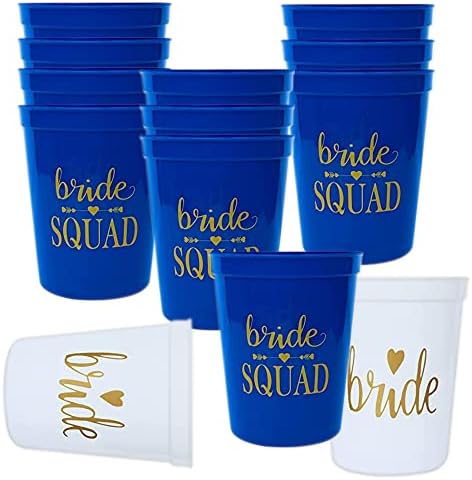 Partygifts & Beyond Nevjesni odred Plastične čaše 13packs Bachelorette Party šalice za djeveruše svadbene tuširanje vjenčanja