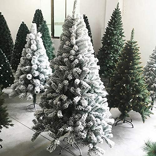 ZPEE 9.8FT Xmas Dekoracija snijega PVC božićno drvce, umjetno sa metalnim štandom jednostavno sastavljanje golog stabla vatrogasne borove drvo-h 3m