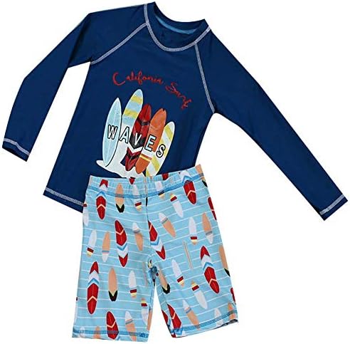 Baby / Toddler Boys Rash Guard Dugi rukav 2-dijelni komplet kupaćih kostima-Jedriličarski štampani kupaći