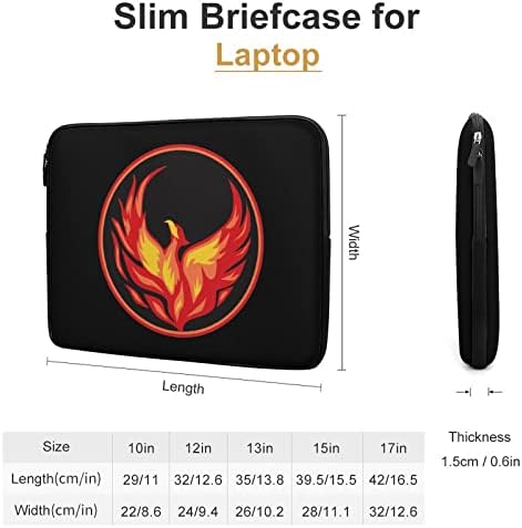Fire Phoenix laptop poklopac za zaštitu laptopa za laptop torba za torbu za nošenje za muškarce žene od 15 inča