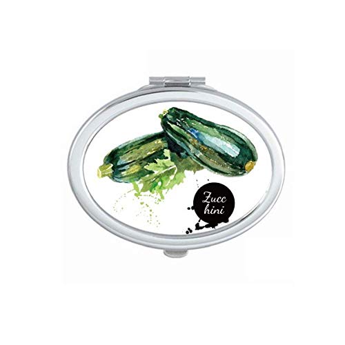 Zucchini Povrće Ukusno Zdravo Akvarel Ogledalo Prenosivi Preklopni Ručni Makeup Dvostruke Strane Naočare