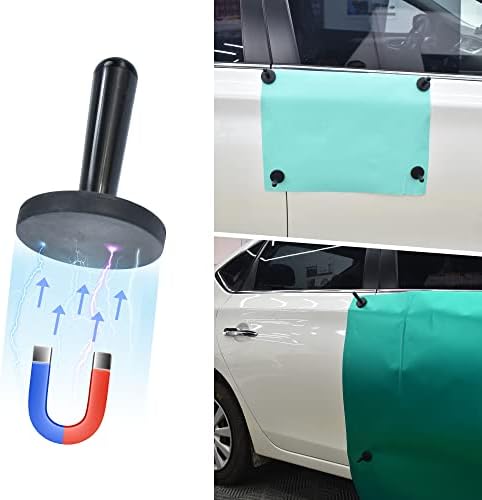 Reevaa Car Wrap Kit Vinil Wrap Magneti Komplet za automobile za automobile, automobil Vinil Wrap Gripper Magnet Držač za omotač Alati za tinte za znakovni vinil auto zamotavanje prozora - 4pcs crna