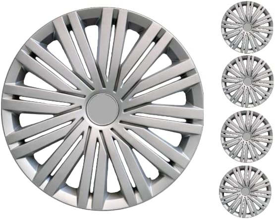 Coprit set poklopca od 4 kotača 13 inčni srebrni čvorište Snap-on Fits Peugeot