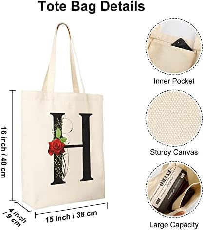 Derte Početni cvjetni torbic pism platnene kozmetičke torbe za šminku personalizirane monogrammerene