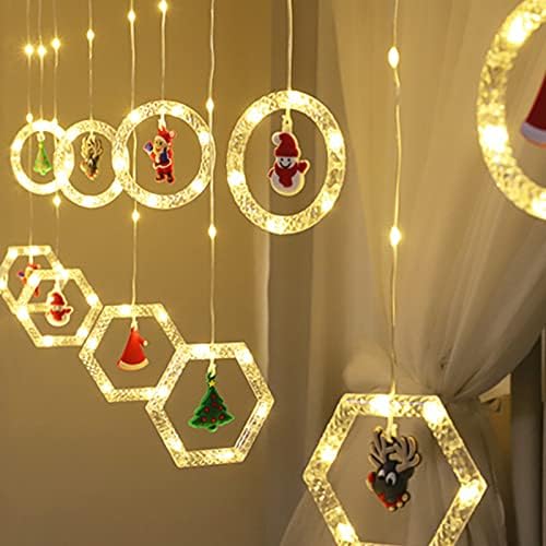 20ft 100 LED Božićna Zvjezdana prozorska svjetla za zavjese, svjetla za zavjese sa USB napajanjem u zatvorenom prostoru, 8 Načina za Božićnu dekoraciju, vjenčanje, zabavu, dom, baštu, spavaću sobu, na otvorenom
