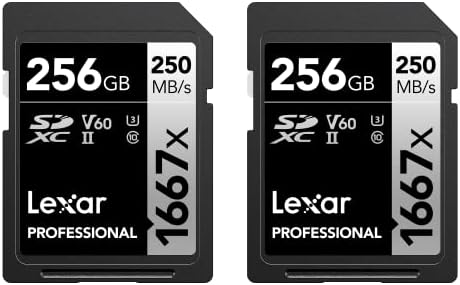 Lexar Professional 1667x 256GB memorije SDXC UHS-II kartice, C10, U3, V60, Full-HD & 4k Video, do 250MB / S čitanje, za profesionalne fotograf, Videograf, entuzijasta