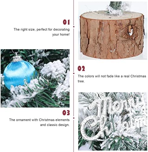 Bestoyard Božićni ukrasi Mali osvijetljena umjetna božićna drvca: mini snijeg Xmas Xmas sa LED svjetlosnim nizom viseći ukrasi za zimski odmor za zabavu Kamin Dekoracija ureza