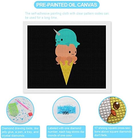 Narhakratni hobotnica Sladoled Squamy Diamond Paint Kits Slika Cull bušilica za kućni zidni ukras 12 × 16 / 16 × 20