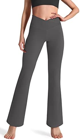 NTAKN ženska bljeskalica joga hlače-crossover visokog struka gamaše tamki temmy control teretana radne pantalone